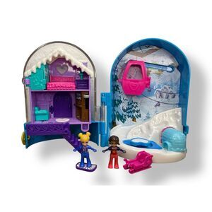 Polly Pocket Big Pocket World Snow Globe Snowball Surprise Playset Mattel 2017